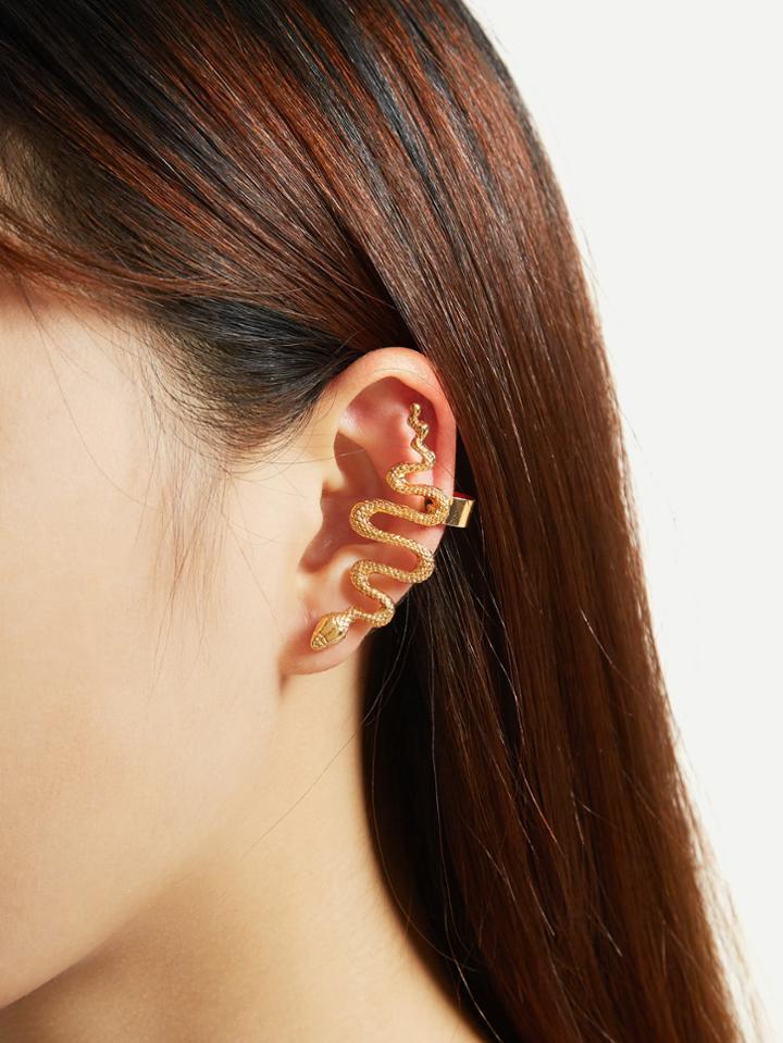 Shein Metal Snake Design Ear Cuff 1pc