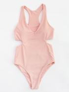 Shein Cutout Racerback Plunge Neckline Swimsuit