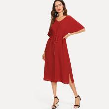 Shein Split Side Drawstring Waist Dress