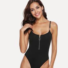 Shein Zip Up Cami Bodysuit