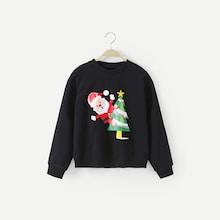 Shein Girls Christmas Print Sweatshirt