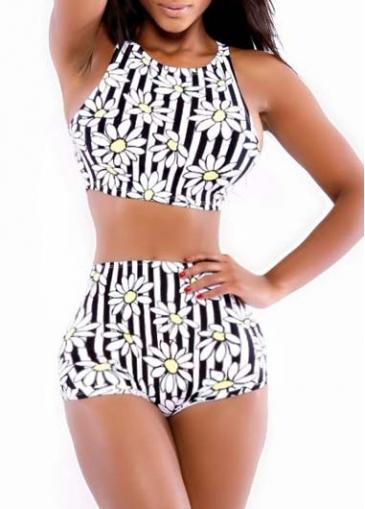 Rosewe Latest Two Pieces Design Printed Swimwear For Summer