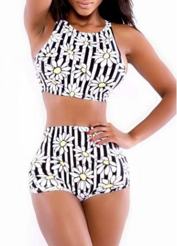 Rosewe Latest Two Pieces Design Printed Swimwear For Summer