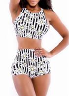 Rosewe Latest Two Pieces Design Printed Swimwear For Summer