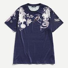 Shein Men Animal Plants Print Tee