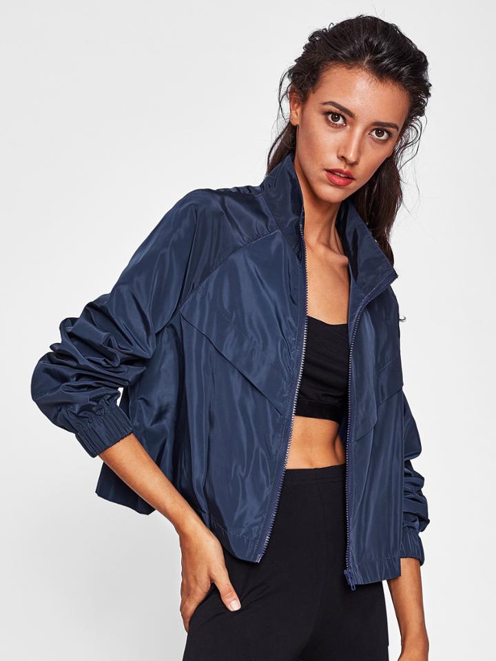 Shein Raglan Sleeve Windbreaker Jacket