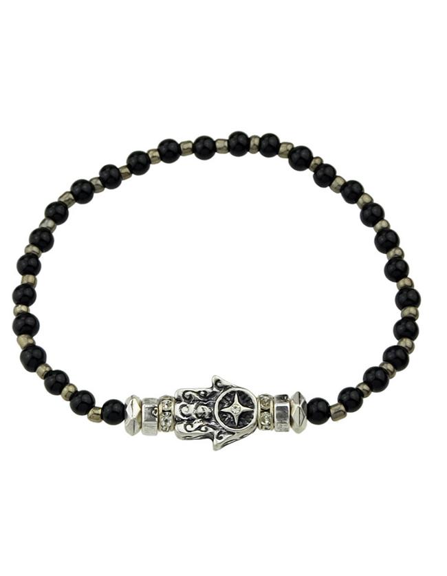 Shein Black Elastic Latest Beads Bracelet