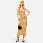 Shein Slim Fitted Metallic Cami Dress