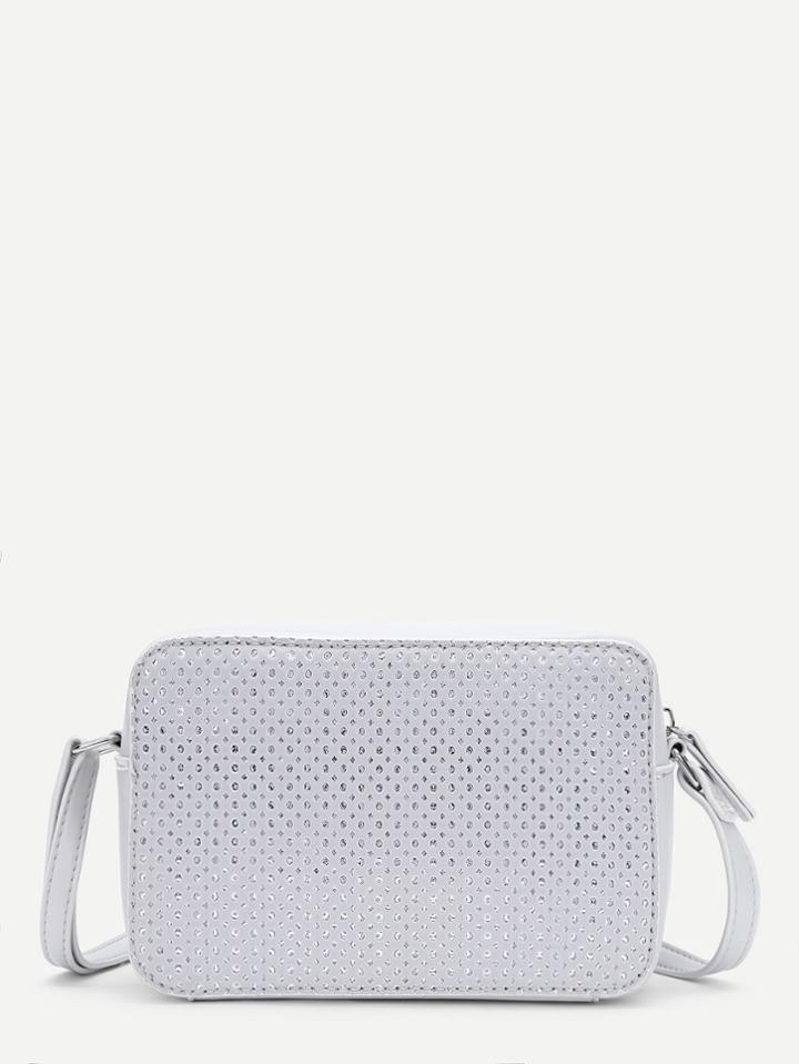Shein Zipper Detail Pu Crossbody Bag
