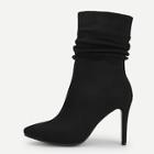 Shein Point Toe Ruched Stiletto Ankle Boots