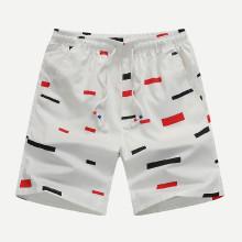 Shein Men Colorful Striped Drawstring Shorts