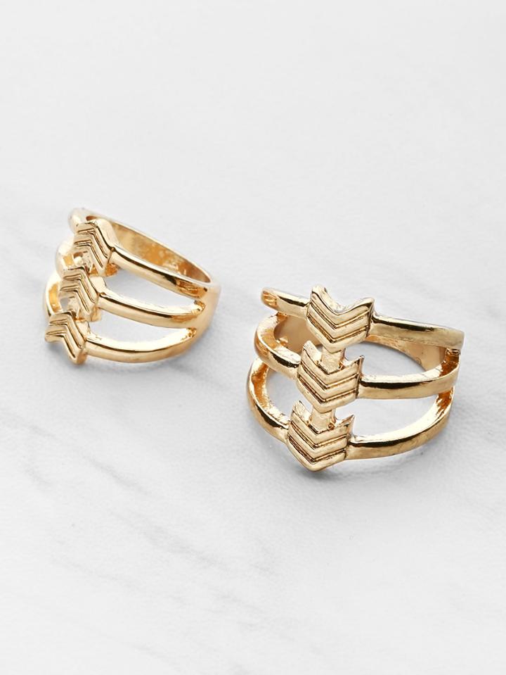 Shein Chevron Cutout Ring Pack 2pcs