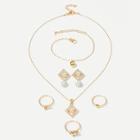 Shein Necklace 1pc & Ring 3pcs & Earrings 1pair & Bracelet 1pc