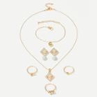 Shein Necklace 1pc & Ring 3pcs & Earrings 1pair & Bracelet 1pc