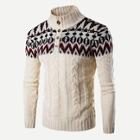 Shein Men Cable Knit Quarter Button Jumper