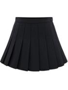 Shein Black Buttons Pleated Skirt