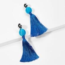 Shein Ball Design Tassel Drop Earrings