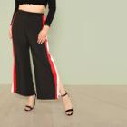 Shein Plus Buttoned Striped Sideseam Pants