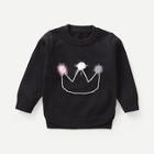 Shein Toddler Girls Pom Pom Detail Crown Pattern Jumper