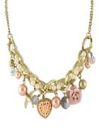 Shein Pearl And Flower Beads Necklace