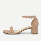 Shein Ankle Strap Two-piece Block-heel Sandals
