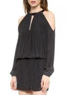 Rosewe Laconic Off The Shoulder Long Sleeve Black Mini Dress