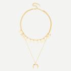 Shein Moon Pendant Link Necklace With Star Charm