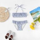 Shein Toddler Girls Calico Print Ruffle Bikini Set