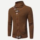 Shein Men Single Breasted High Neck Sweater
