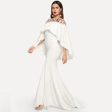 Shein Fishtail Bustier Dress With Sequin Detail Poncho