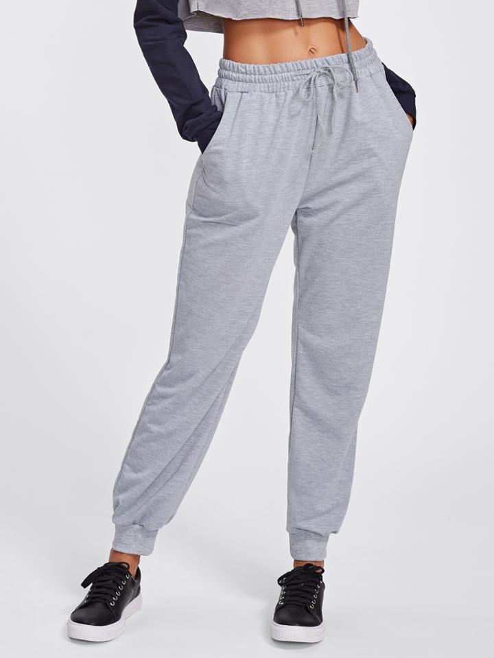 Shein Drawstring Marled Sweatpants