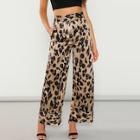 Shein Wide Leg Leopard Pants