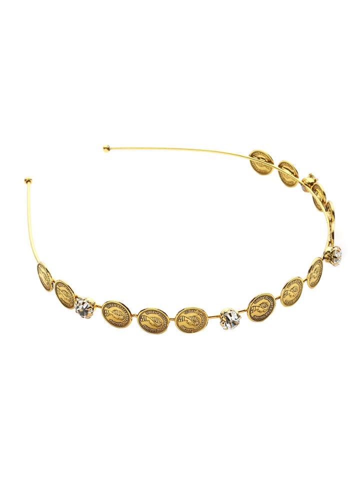 Shein Queen Pattern & Rhinestone Headband