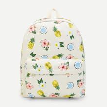 Shein Pineapple & Floral Print Backpack