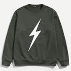 Shein Men Lightning Print Pullover