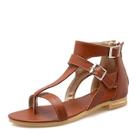 Shein Zip Back Toe Post Sandals