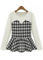 Rosewe Sweet Long Sleeve Ruffle Decorated Woman T Shirt