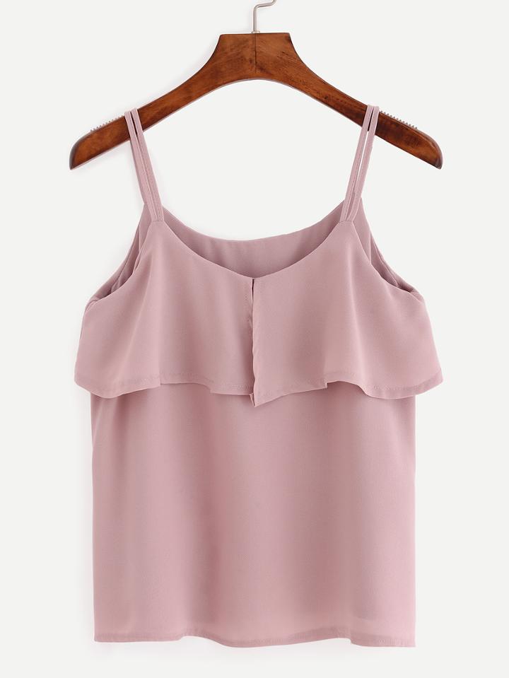 Shein Ruffled Cami Top - Pink