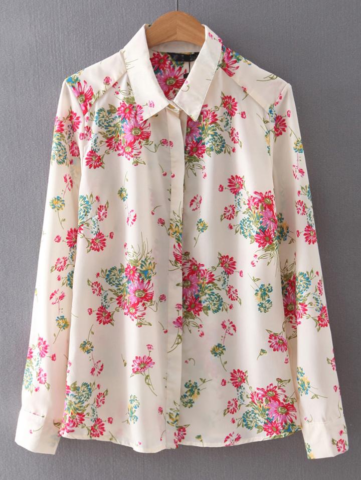 Shein Floral Print Shirt