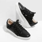 Shein Floral Appliqued Lace Up Sneakers