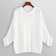 Shein Drop Shoulder Drawstring Sleeve Sweater