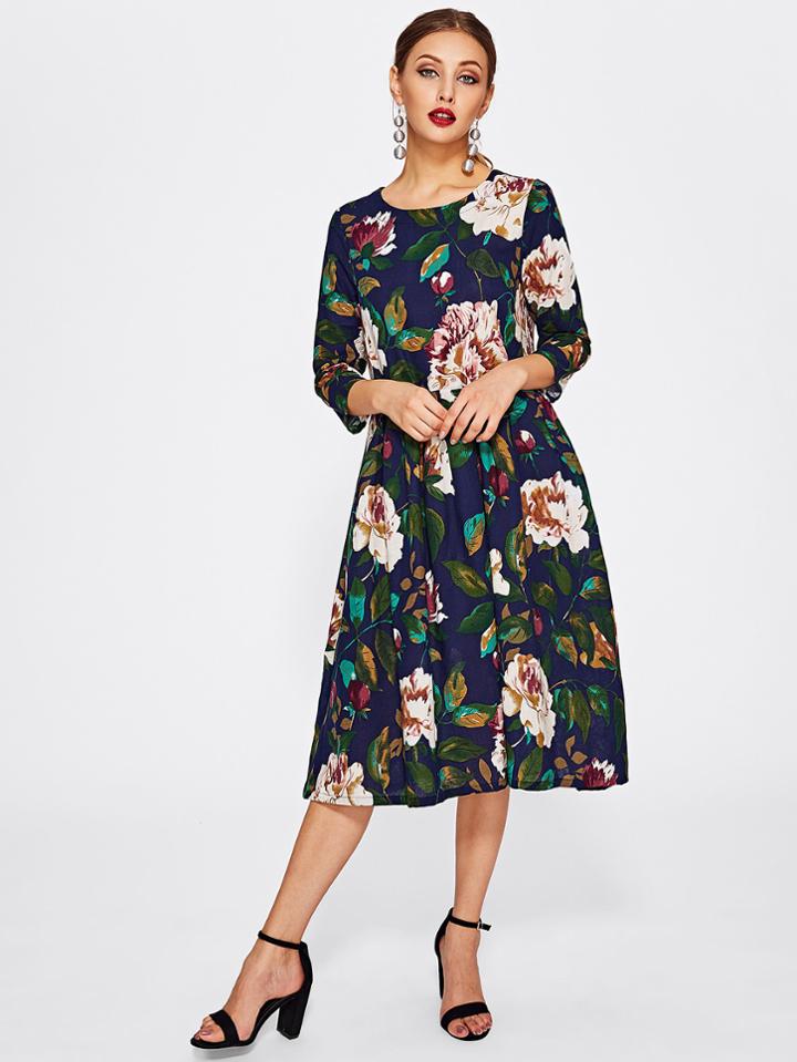 Shein Botanical Print Dress