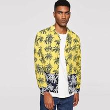 Shein Men Color-block Tropical Shirt