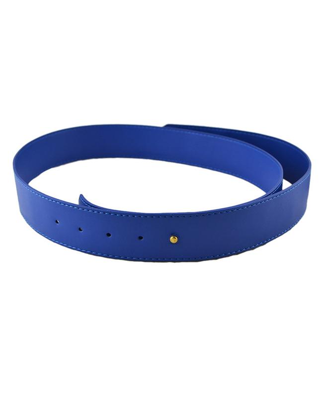 Shein Blue Pu Leather Wide Waist Belt