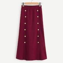 Shein Double Button Split Skirt