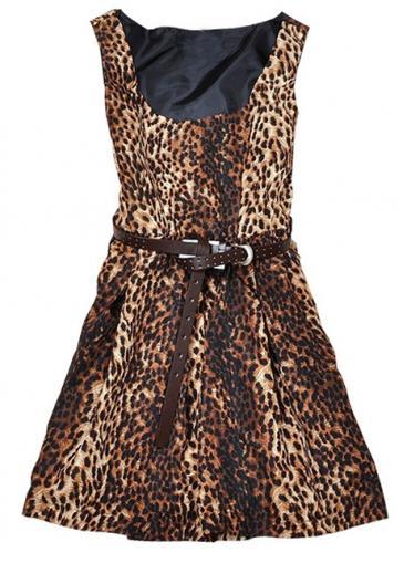 Rosewe Party Essential Sexy Leopard Sleeveless A Line Dress