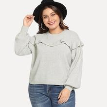 Shein Plus Ruffle Detail Tunic Jumper