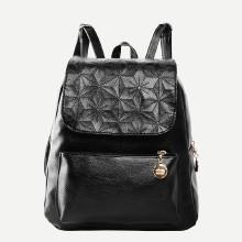 Shein Flap Pu Detail Pocket Front Backpack
