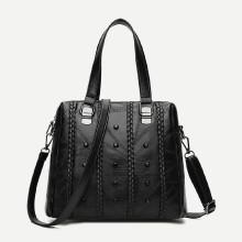 Shein Weave Detail Tote Bag