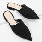 Shein Knot Detail Suede Flat Mules